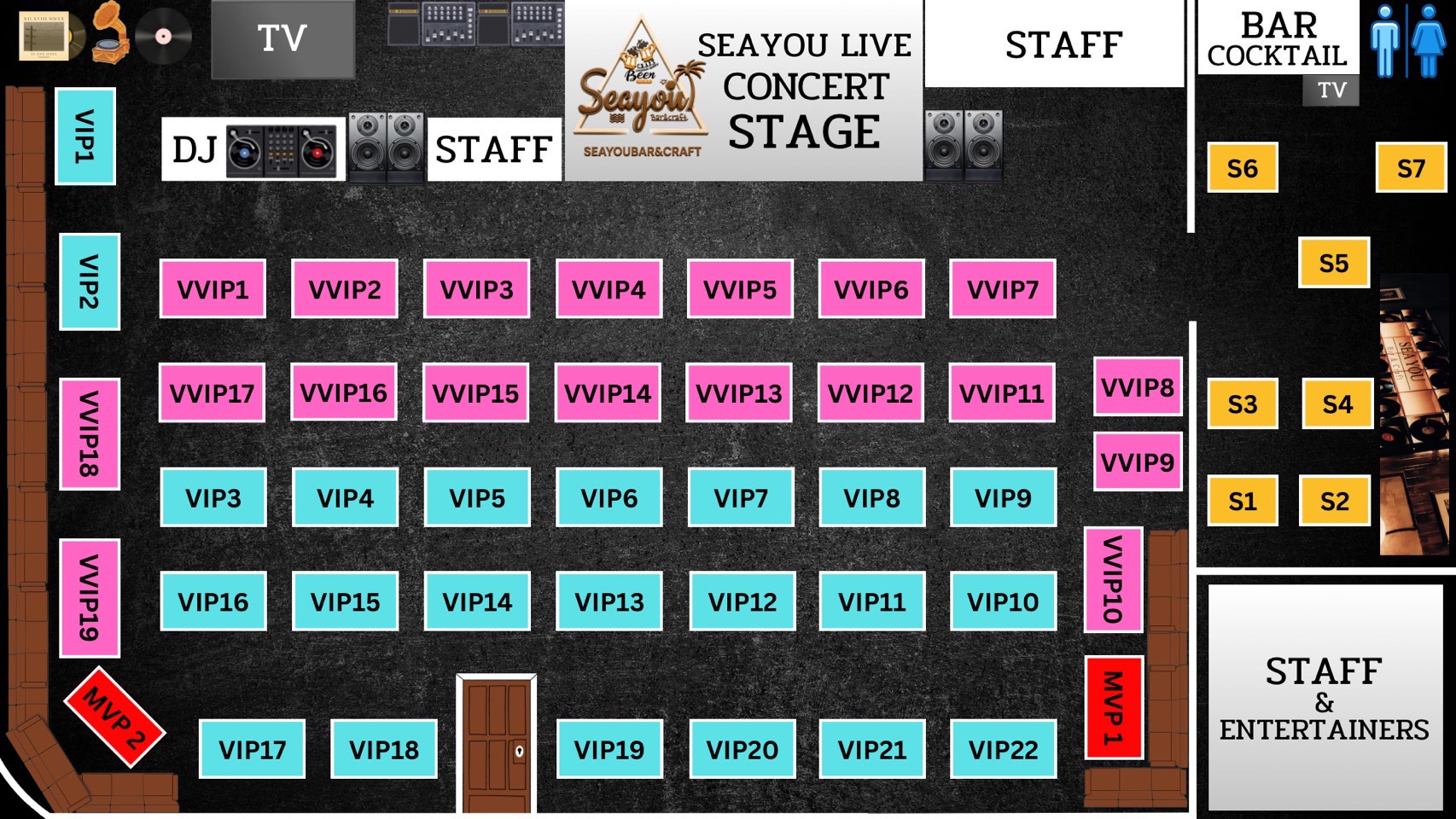 ผังโต๊ะ CONCERT POTATO